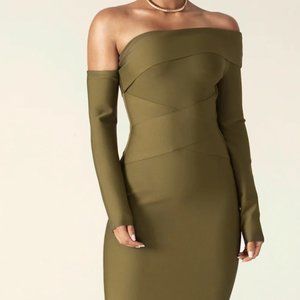 SHIVA BANDAGE DRESS (OLIVE GREEN)